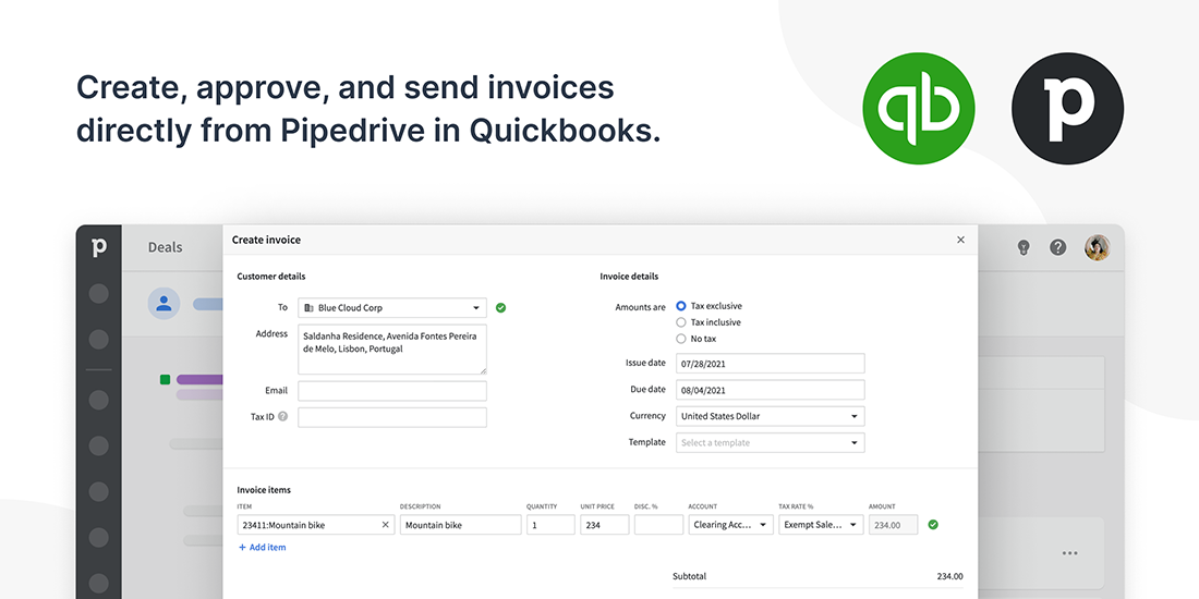 Pipedrive CRM Integration with Accounting Software: | CRM GOAT